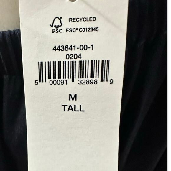 Banana Republic Halter Satin Maxi Dress Navy Medium NWT Sz M-Tall - Picture 8 of 8